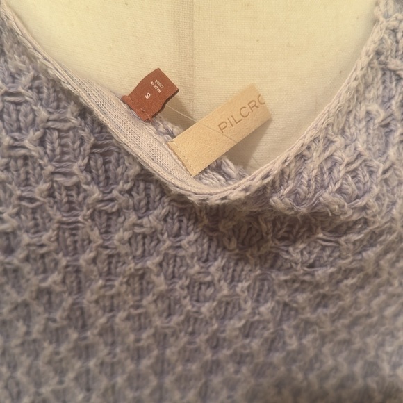 Anthropologie NWT S Textured Knit V-neck Pilcro Cristian Sweater Tie-Dye Lavende - Picture 10 of 14